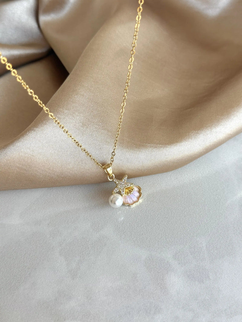 Pink Seashell Necklace