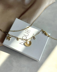 Steel Seashell Charm Bracelet - thumbnail 1