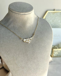 Steel Stone-Set Flower Necklace - thumbnail 2