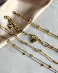 Steel Double Ball Italian Chain Bracelet - thumbnail 2