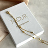Steel Two-Chain Cube Bracelet