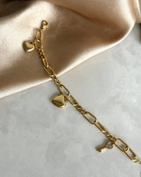Steel Heart Charm Bracelet - thumbnail 3