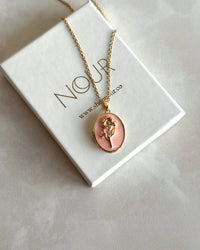 Pink Daffodil Locket - thumbnail 2
