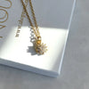 Tiny Stone Flower Necklace