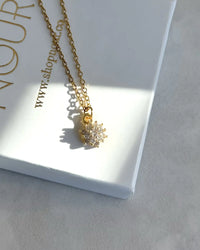 Tiny Stone Flower Necklace - thumbnail 1