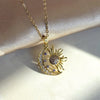 Moon and Sun Stone Necklace