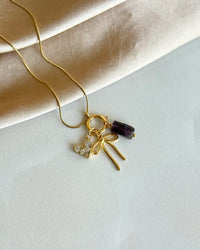 Amethyst Charm Necklaces - thumbnail 4