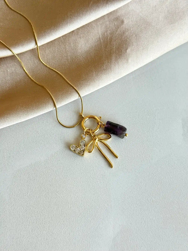 Amethyst Charm Necklaces