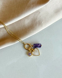 Amethyst Charm Necklaces - thumbnail 5