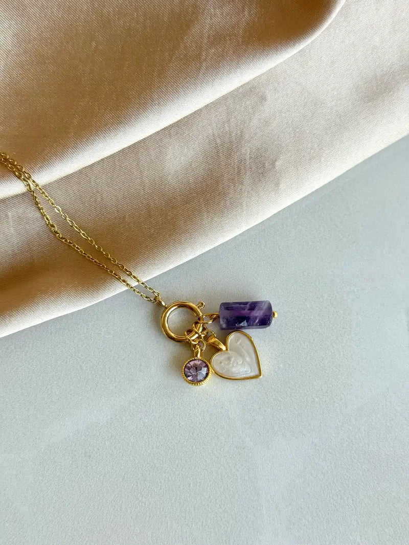 Amethyst Charm Necklaces