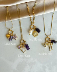 Amethyst Charm Necklaces - thumbnail 2