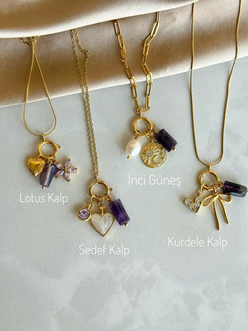 Amethyst Charm Necklaces