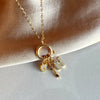 Key Letter Heart Charm Necklace