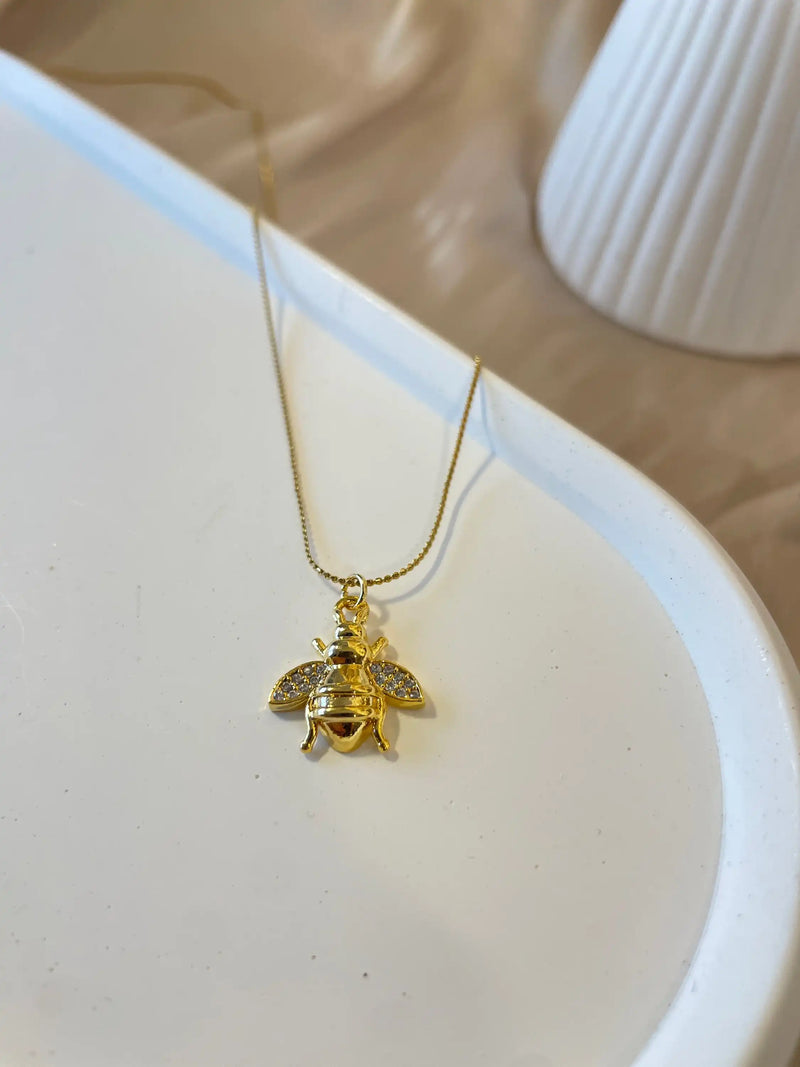 Bee Pearl Necklace