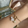 Moonstone Bee Charm Bracelet