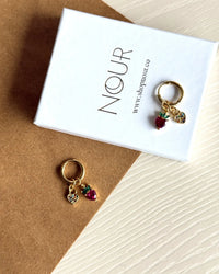 Strawberry Heart Hoop Earrings - thumbnail 2