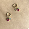 Strawberry Heart Hoop Earrings