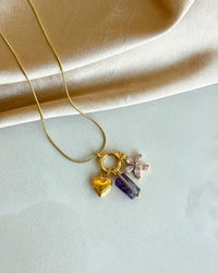Amethyst Charm Necklaces - thumbnail 6