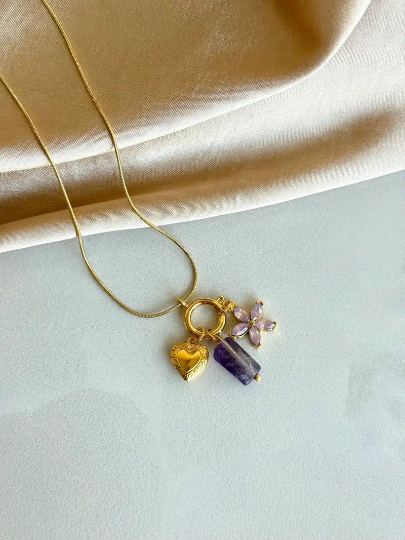 Amethyst Charm Necklaces