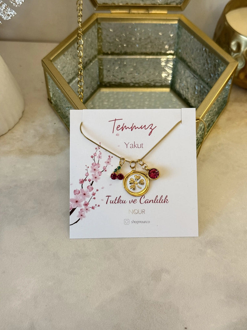 Birth Month Charm Design Necklace