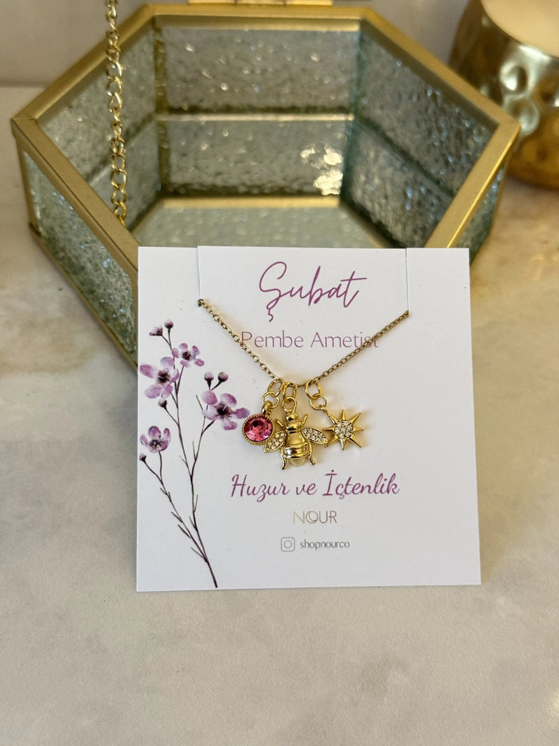Birth Month Charm Design Necklace