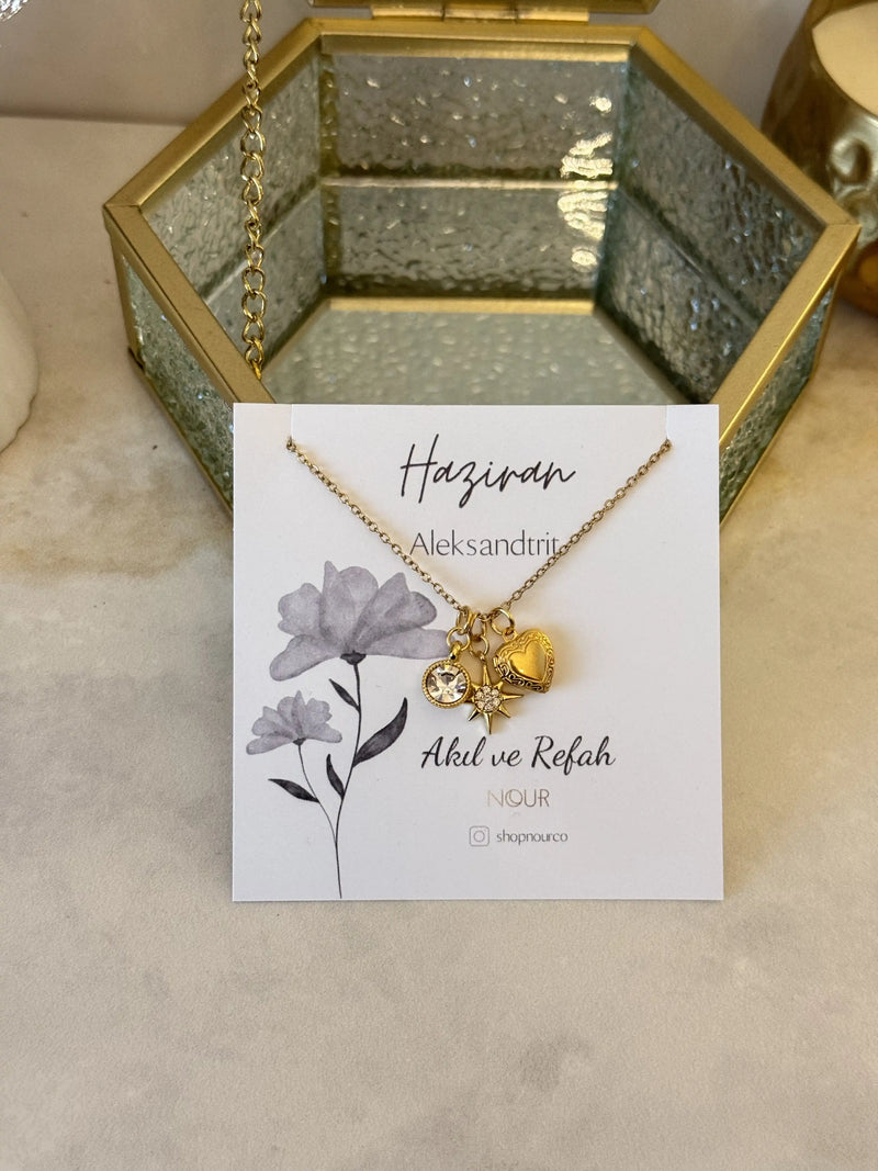 Birth Month Charm Design Necklace