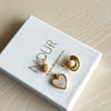 Pearl White Heart Charm