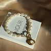 Pearl Ring Charm Bracelet