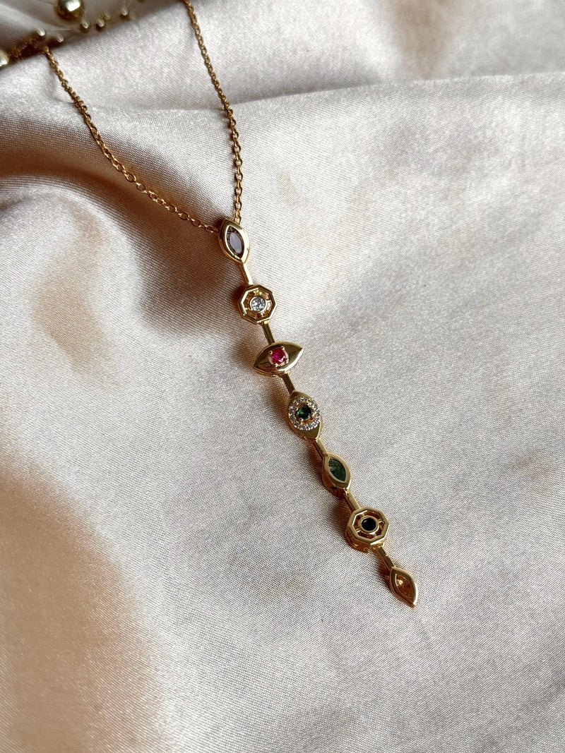 Colorful Eye Y Necklace