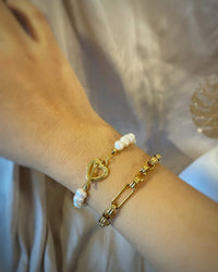 Heart-shaped Pearl Bracelet - thumbnail 2