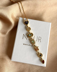 Heart-shaped Colorful Y Necklace - thumbnail 2