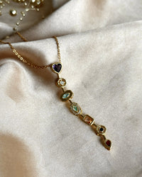 Heart-shaped Colorful Y Necklace - thumbnail 3