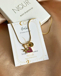 Zodiac Heart Letter Necklace - thumbnail 7