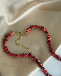 Coral Pearl Charm Necklace - thumbnail 4