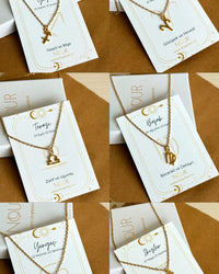 Zodiac Heart Letter Necklace - thumbnail 11