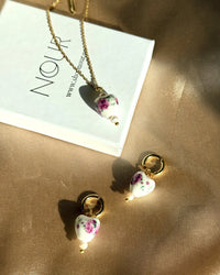 Porcelain Heart Earrings - thumbnail 2