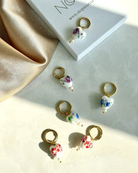 Porcelain Heart Earrings - thumbnail 1