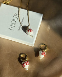 Porcelain Heart Earrings - thumbnail 3