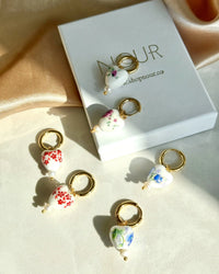 Porcelain Heart Earrings - thumbnail 4