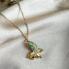 Colorful Stone Butterfly Necklace