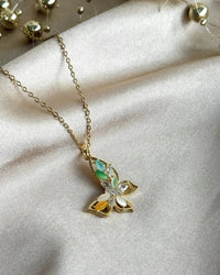 Colorful Stone Butterfly Necklace - thumbnail 1