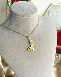 Colorful Stone Butterfly Necklace - thumbnail 2