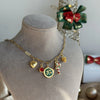 Clover Pinecone Christmas Necklace